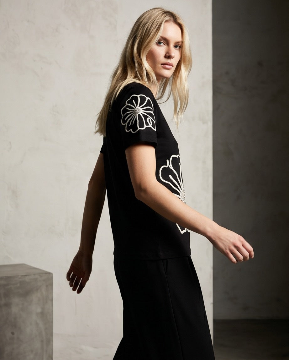 The Noir Daisy Tee