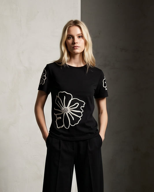 The Noir Daisy Tee