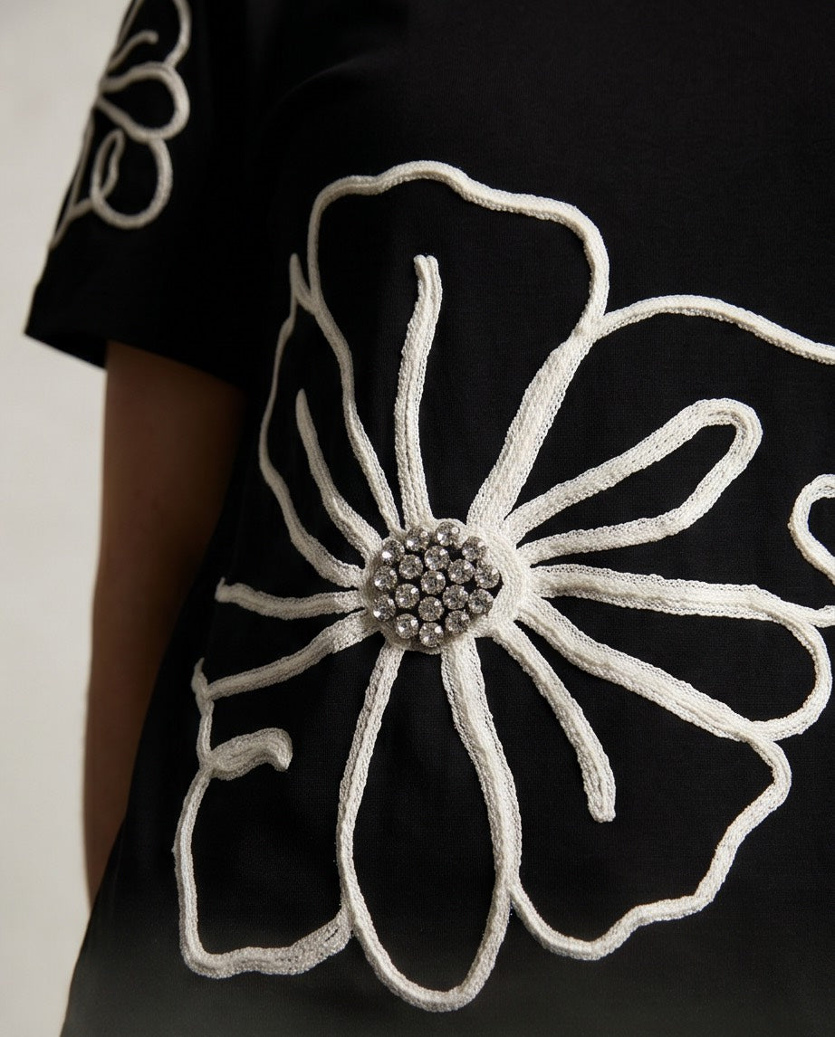 The Noir Daisy Tee