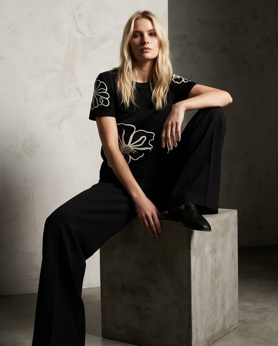 The Noir Daisy Tee