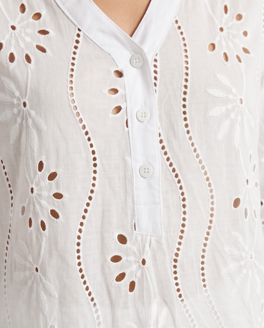 The Blanc Anglaise Top