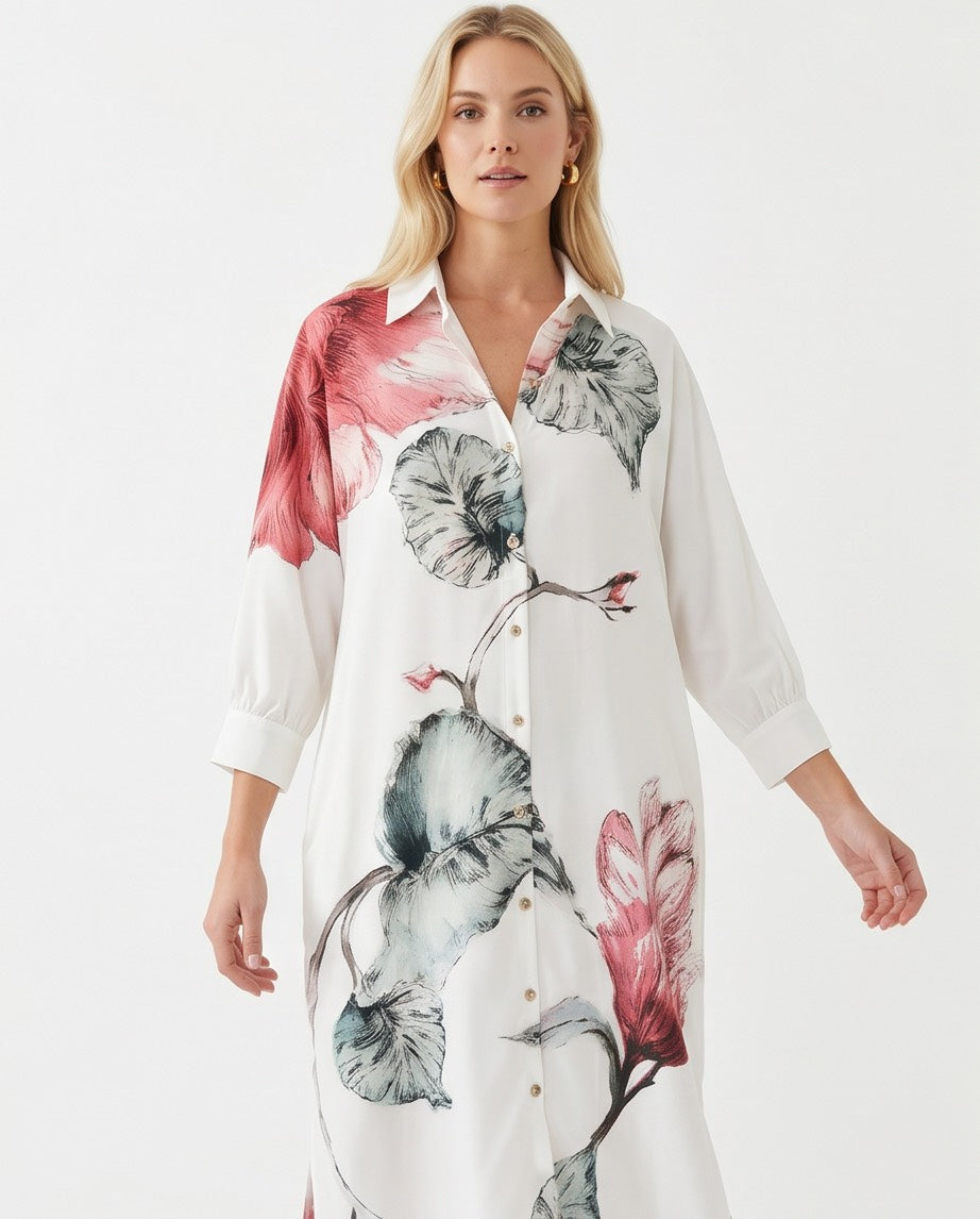 Wild Magnolia Shirt Dress