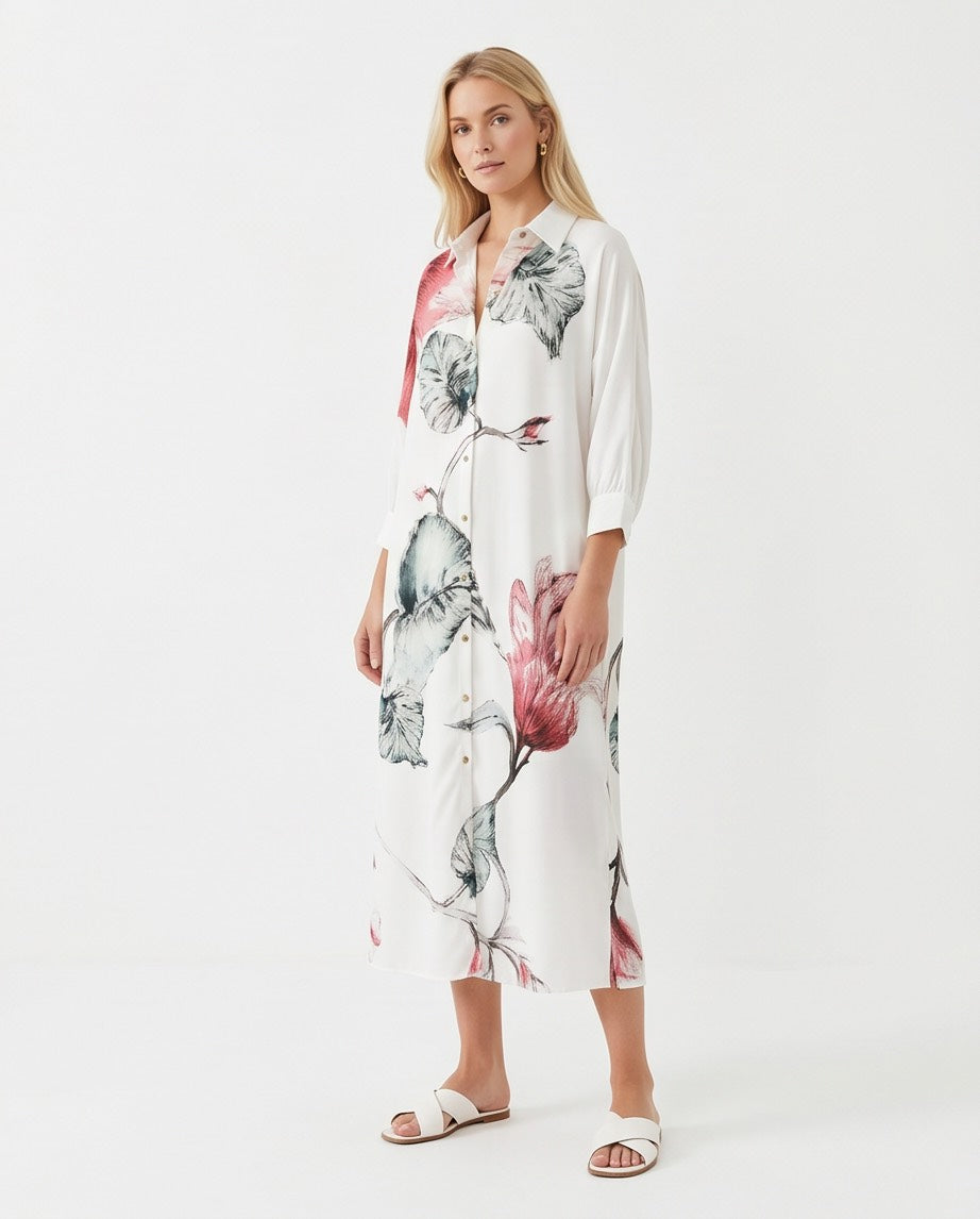 Wild Magnolia Shirt Dress
