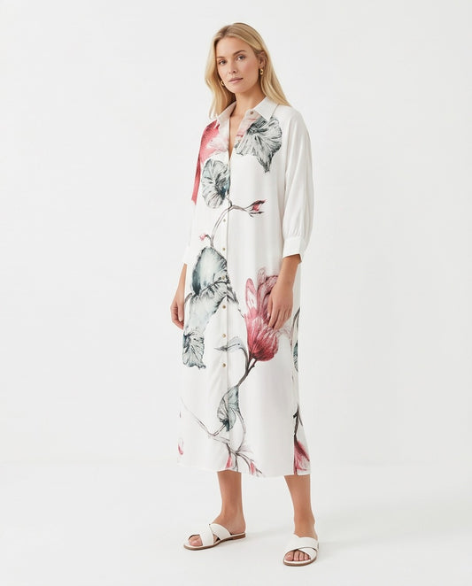 Wild Magnolia Shirt Dress