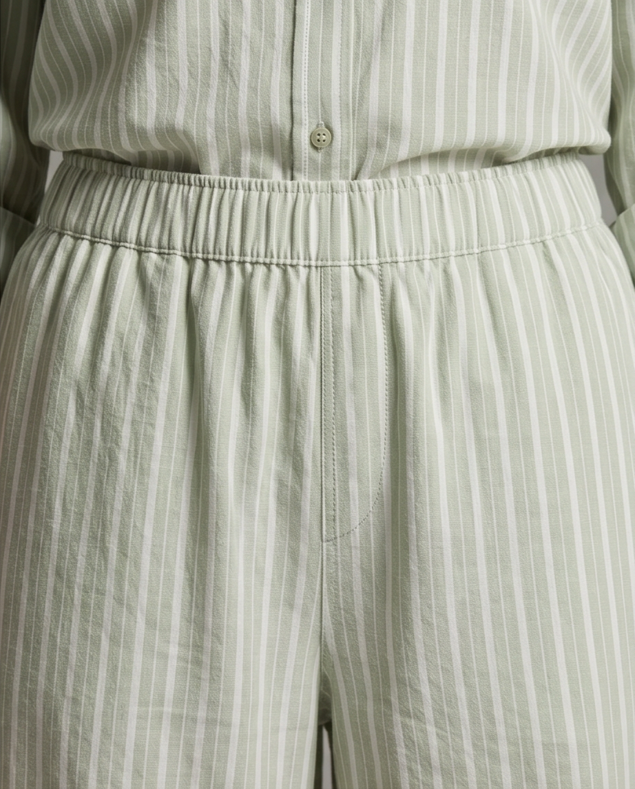 The Sage Palm Striped Wide Leg Pants
