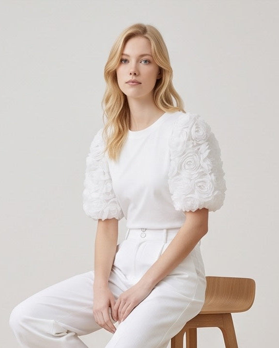 The Sculpted Rose Tee