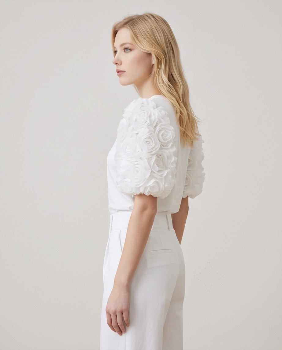 The Sculpted Rose Tee