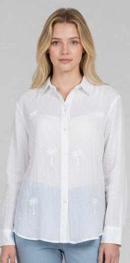 The Palm Breeze Shirt in White