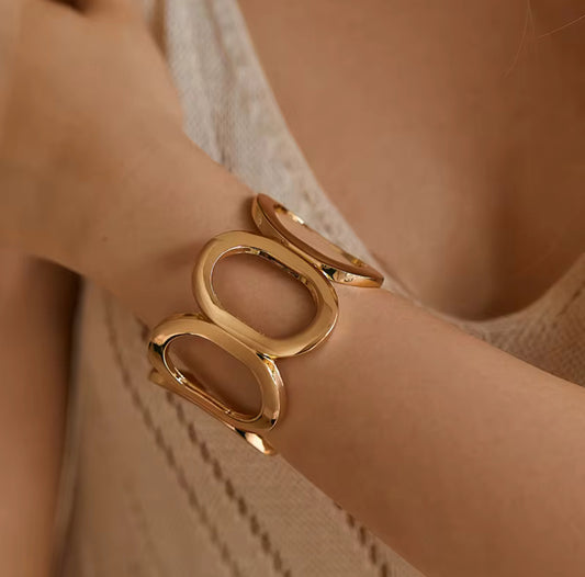 Infinity Oval Cuff Bracelet