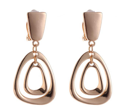 Organic Triangle Earrings with Rounded Corners