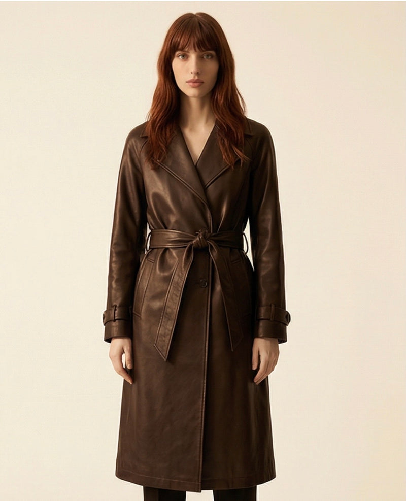 Urban Leather Trench Coat
