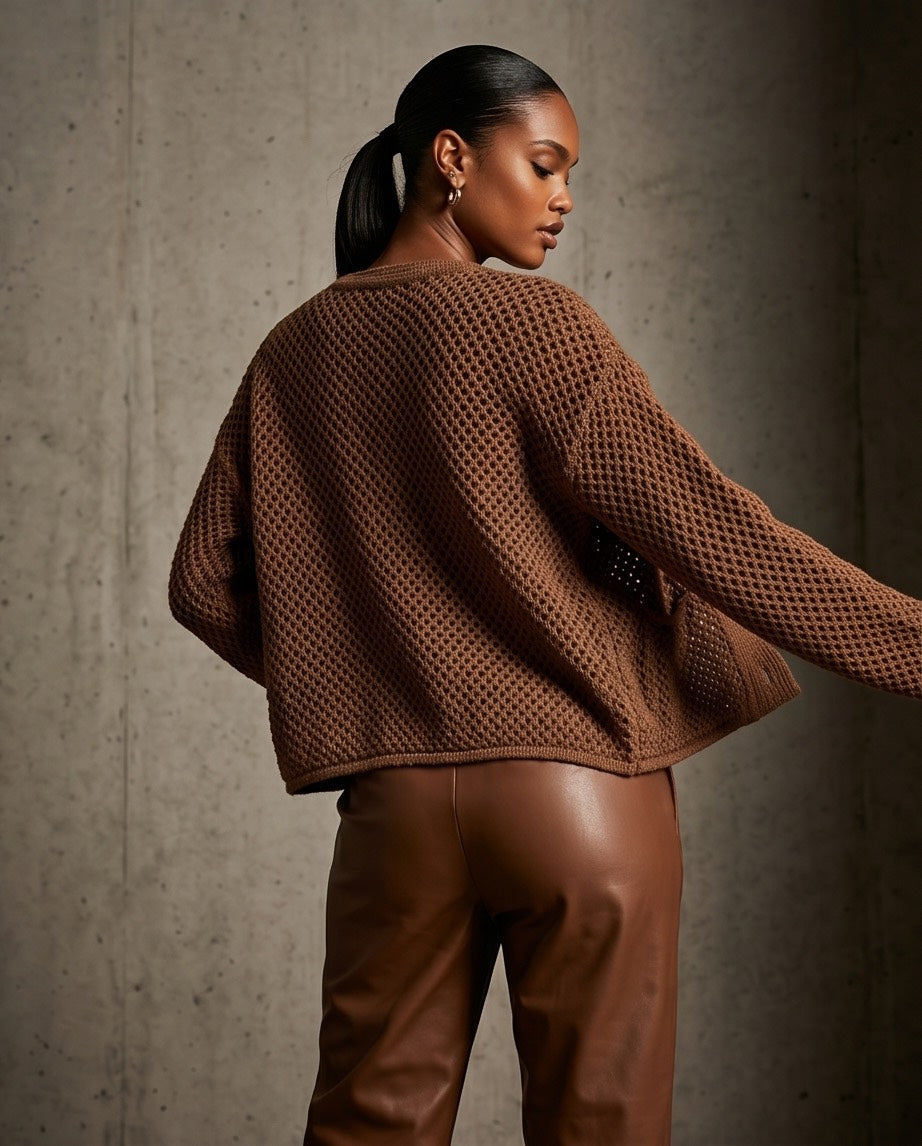Cold Front Cardigan in Mocha