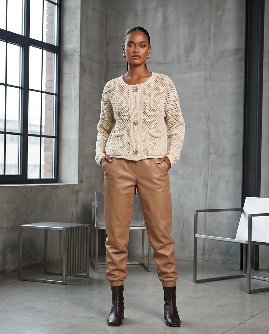 Cold Front Cardigan in Creamy Neutral