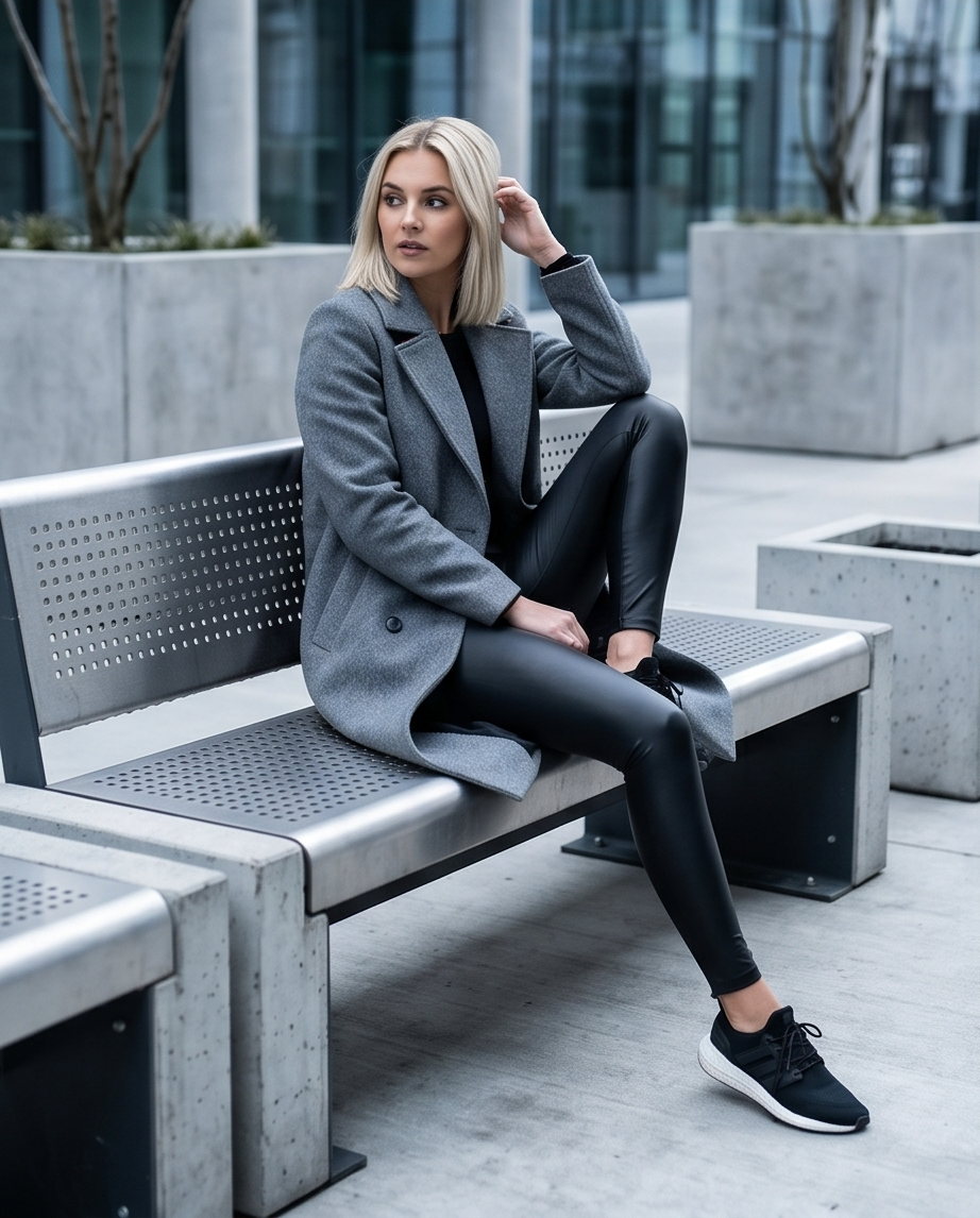 Second Skin Faux Leather Leggings in Midnight Black