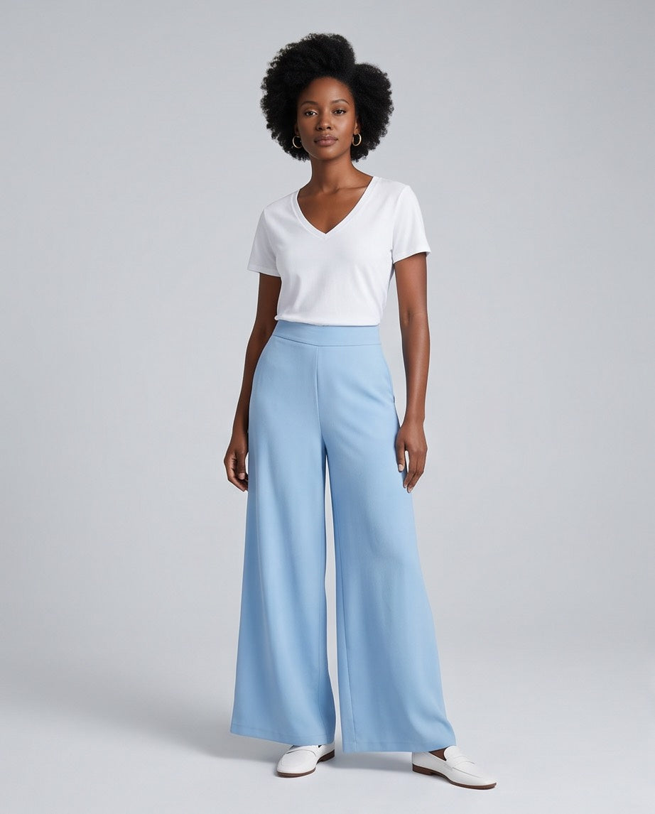 The Sky Flat Front Wide Leg Pants