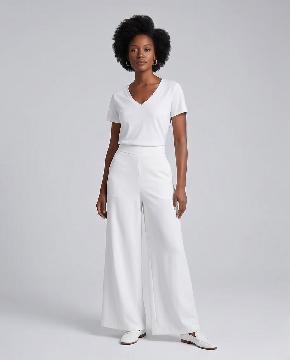 The Cloud Flat Front Wide Leg Pants