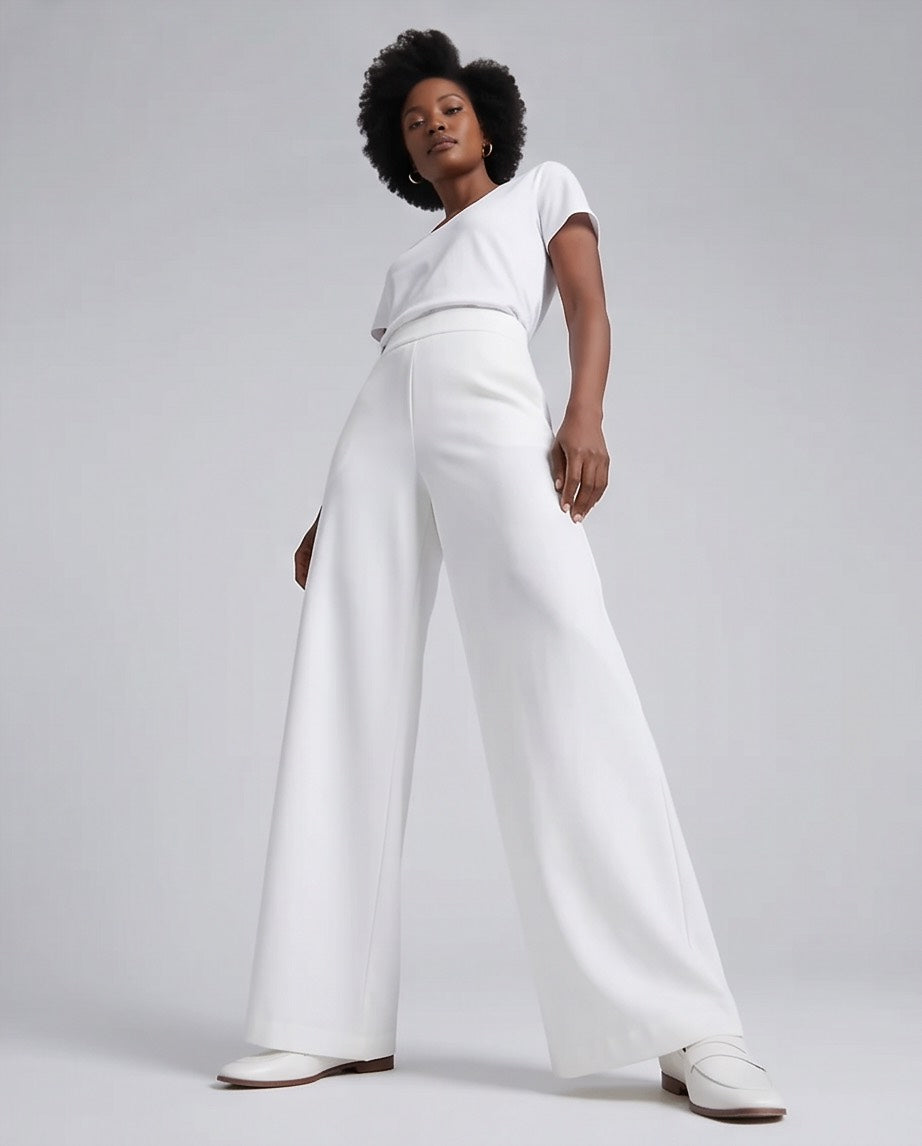 The Cloud Flat Front Wide Leg Pants